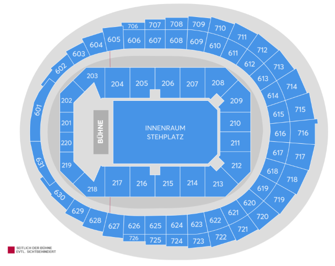 Daniel Caesar – Son of Spergy Tour Seating Plan at Lanxess Arena