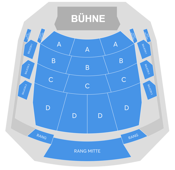 Saalplan für Ringlstetter & Band nur zu Ansichtszwecken