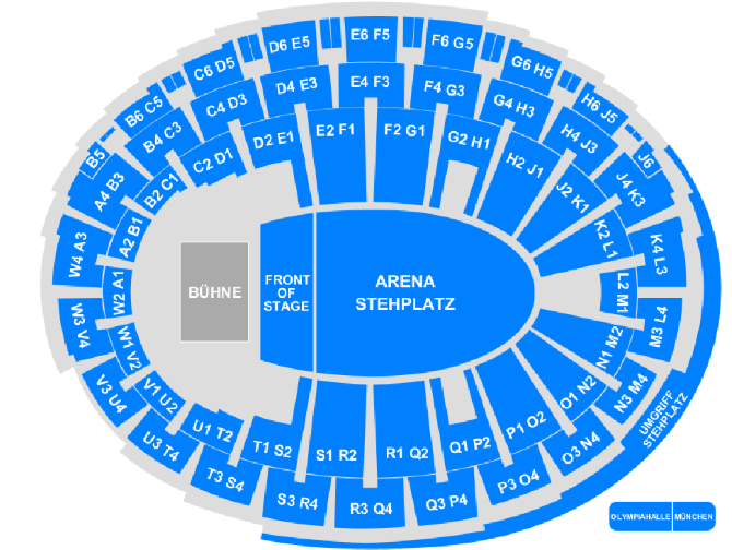 Saalplan - Olympiahalle
