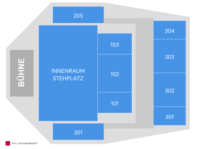 Plan de salle - Uber Eats Music Hall