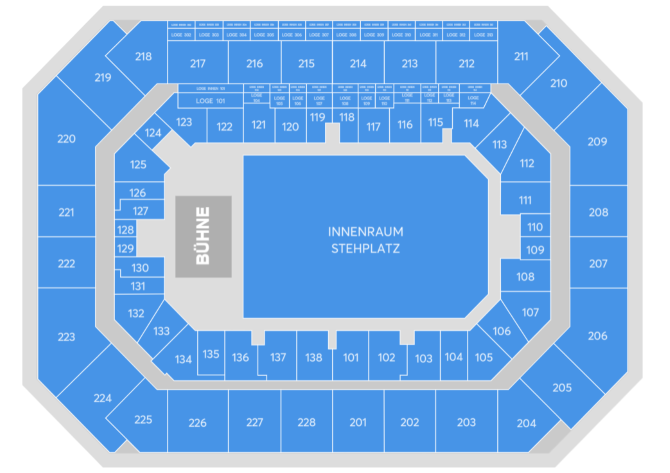 Saalplan für Bad Omens nur zu Ansichtszwecken