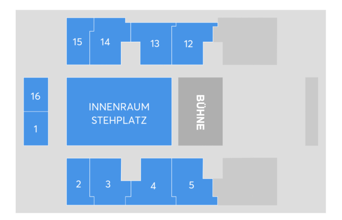 Saalplan für Roxette nur zu Ansichtszwecken