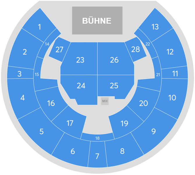 Saalplan für David Byrne nur zu Ansichtszwecken