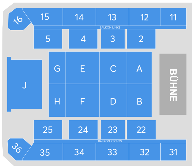 Saalplan Mitsubishi Electric HALLE
