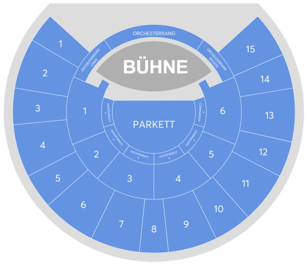 Plan de salle - Kuppelsaal im HCC