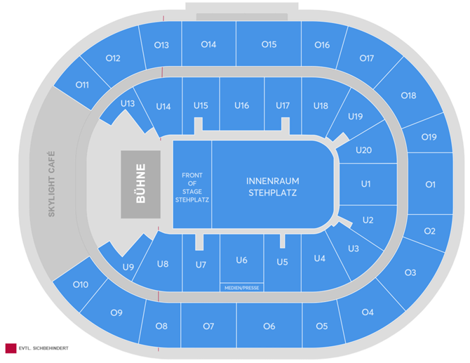 Saalplan - Barclays Arena