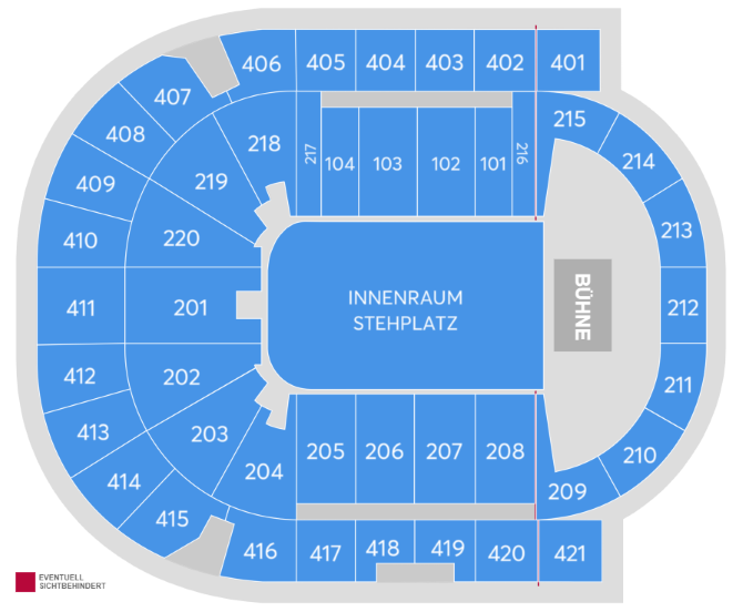 Saalplan - Uber Arena