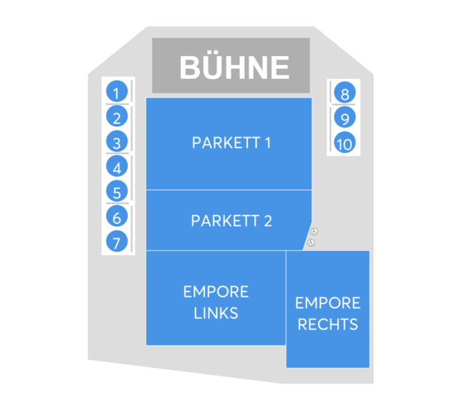 Saalplan für Paula Lambert nur zu Ansichtszwecken