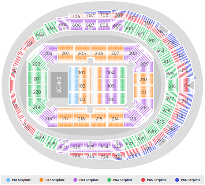 TOOL Seating Plan Lanxess Arena