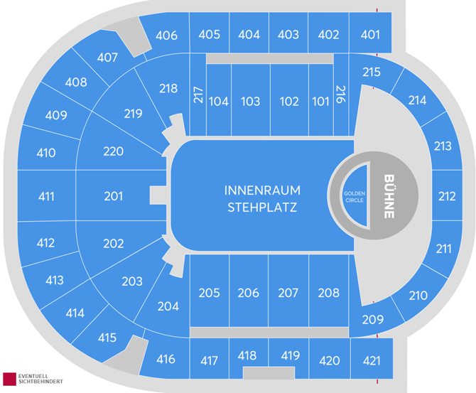 Saalplan - Uber Arena