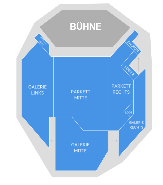 Venue seating chart for Ringlstetter & Band for reference only