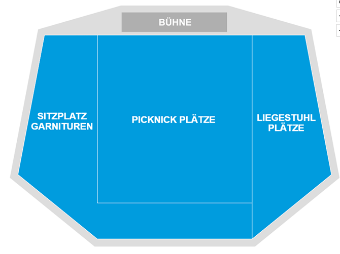 Saalplan für Picknick Konzerte Oldenburg nur zu Ansichtszwecken