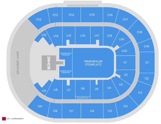 Saalplan für Xavier Naidoo nur zu Ansichtszwecken