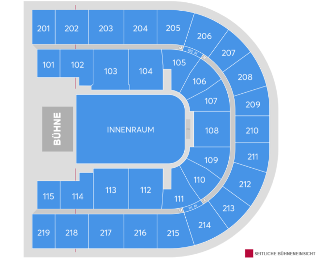 Saalplan für Bad Omens nur zu Ansichtszwecken
