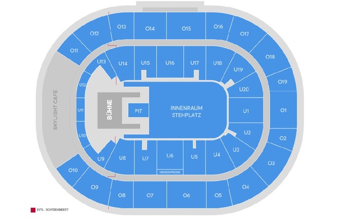Saalplan - Barclays Arena