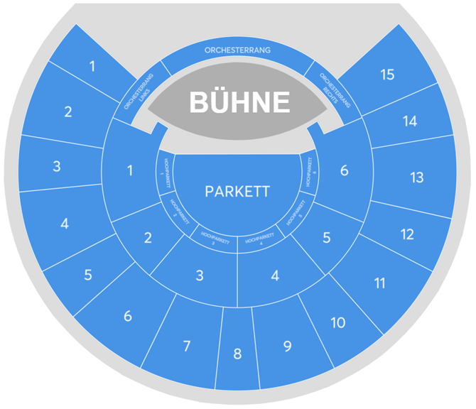 Plan de salle - Kuppelsaal im HCC