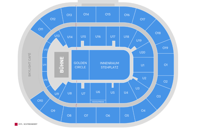 Saalplan - Barclays Arena