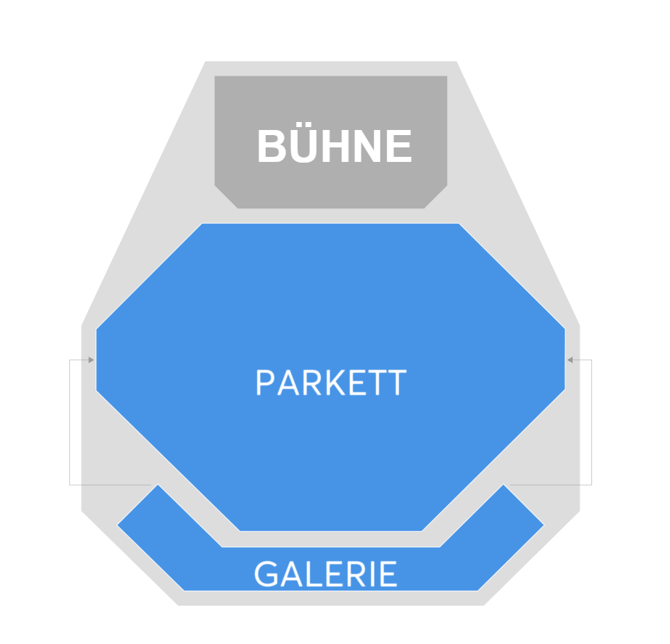 Saalplan für Celentano Tribute Show nur zu Ansichtszwecken