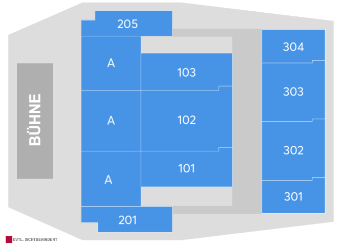 Saalplan für Rea Garvey’s Christmas Calling nur zu Ansichtszwecken
