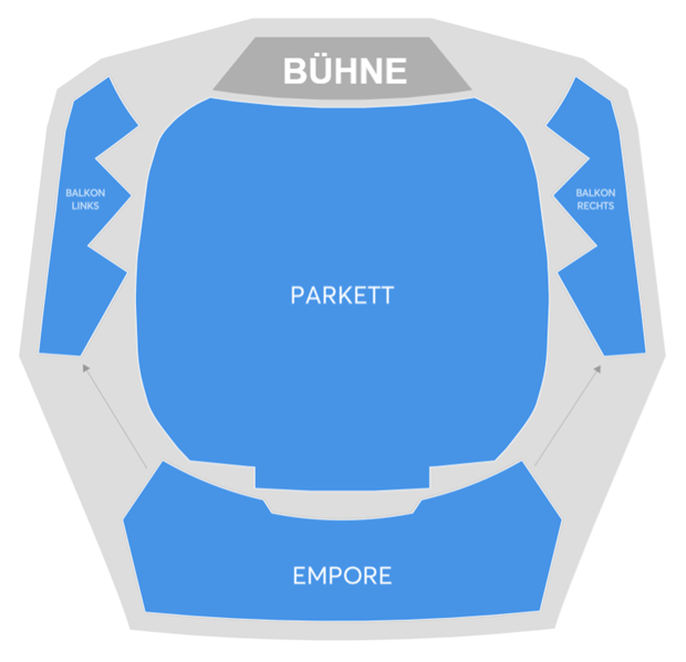 Plan de salle - Rosengarten (Mozartsaal)