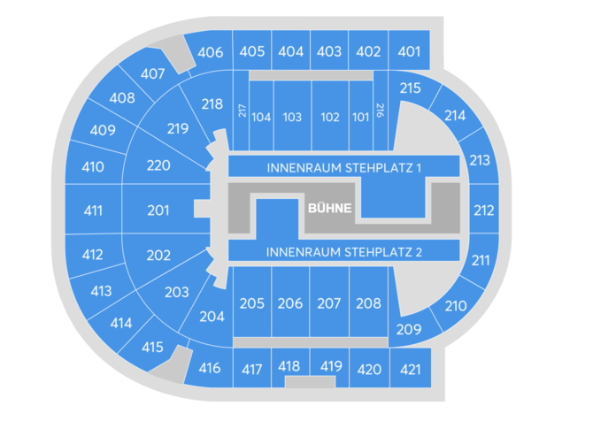 Saalplan - Uber Arena