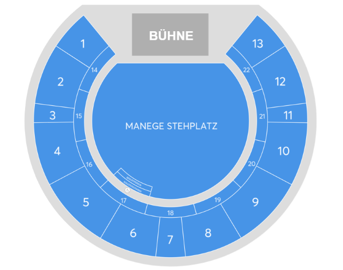 Plan de salle - Tempodrom