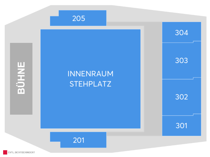 Saalplan - Uber Eats Music Hall