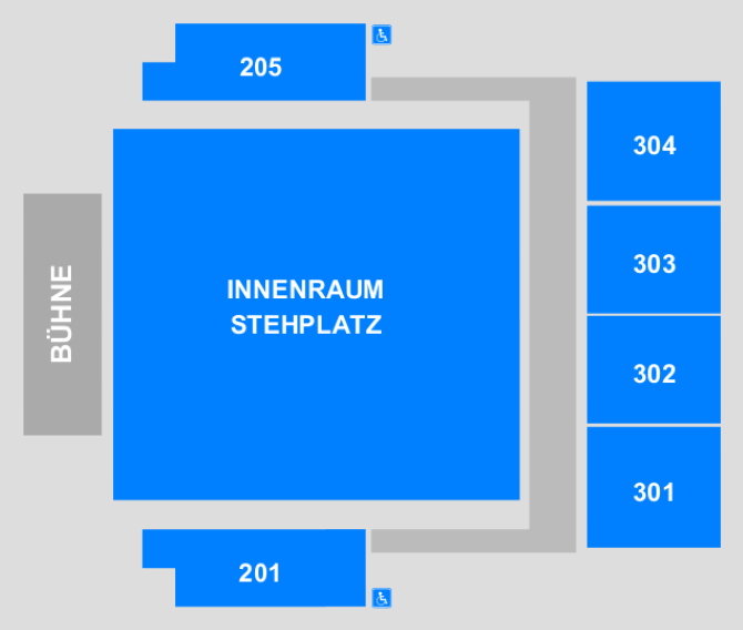 Saalplan für UB40 nur zu Ansichtszwecken