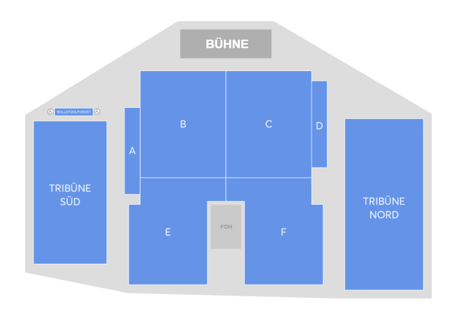 Saalplan für David Garrett nur zu Ansichtszwecken