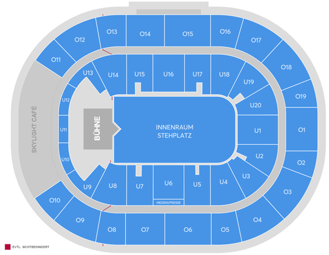 Saalplan - Barclays Arena