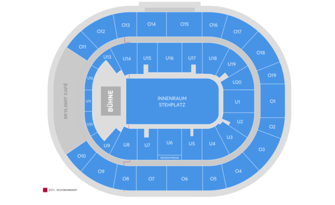 Saalplan - Barclays Arena