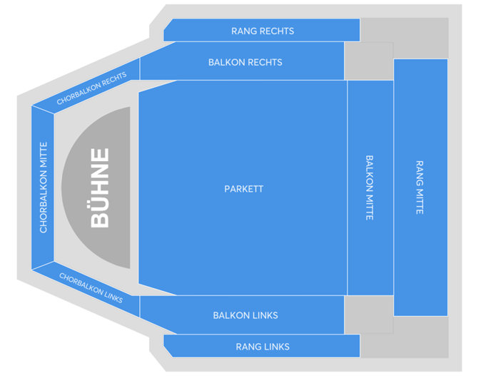 Venue seating chart for Ringlstetter & Band for reference only