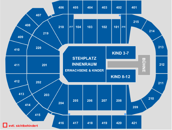 Saalplan - Uber Arena