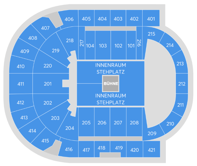 Saalplan - Uber Arena