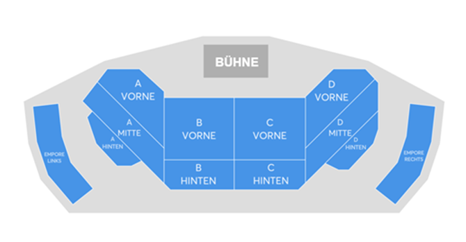 Venue seating chart for Neujahrsgala 2026 - Nessun Dorma for reference only