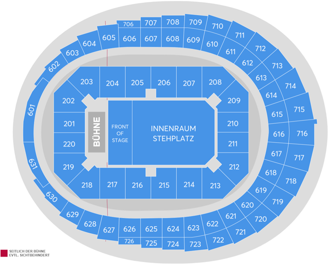 Saalplan - LANXESS arena
