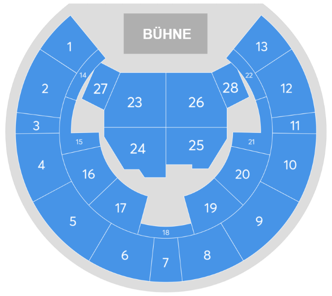 Plan de salle - Tempodrom