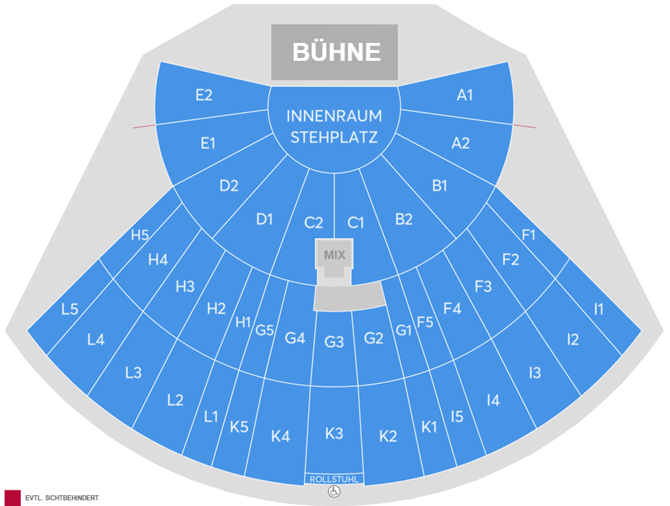 Saalplan - Waldbühne