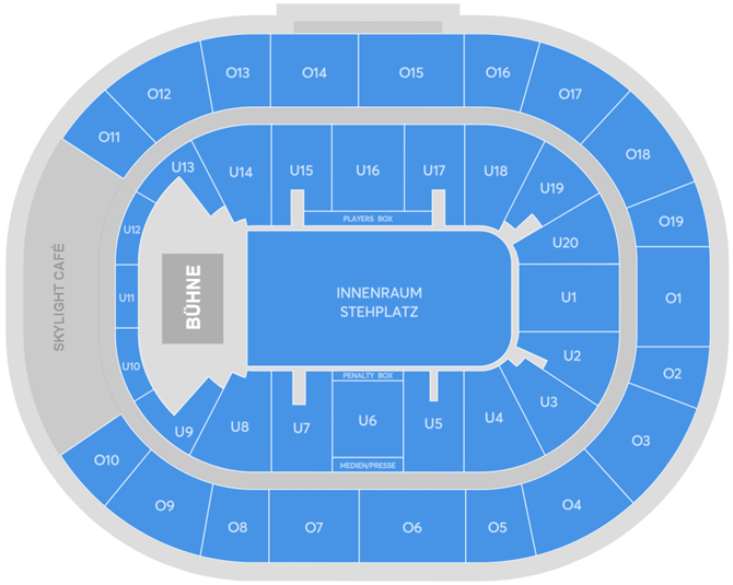 Saalplan - Barclays Arena