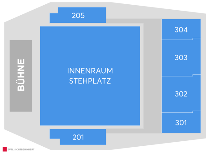 Saalplan - Uber Eats Music Hall