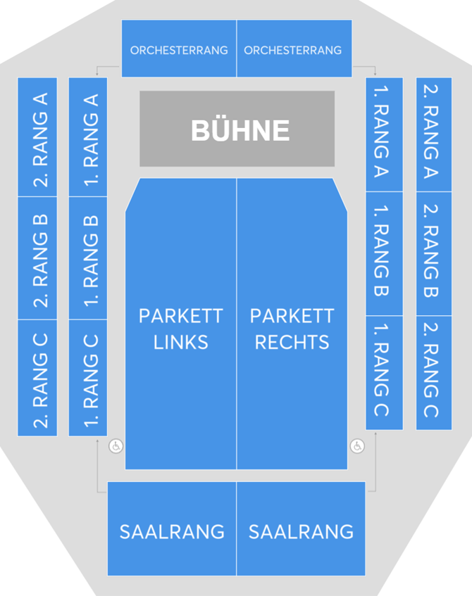 Plan de salle - Musik- und Kongresshalle