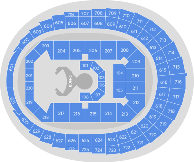 Cirque du Soleil - OVO Seating Plan at Lanxess Arena