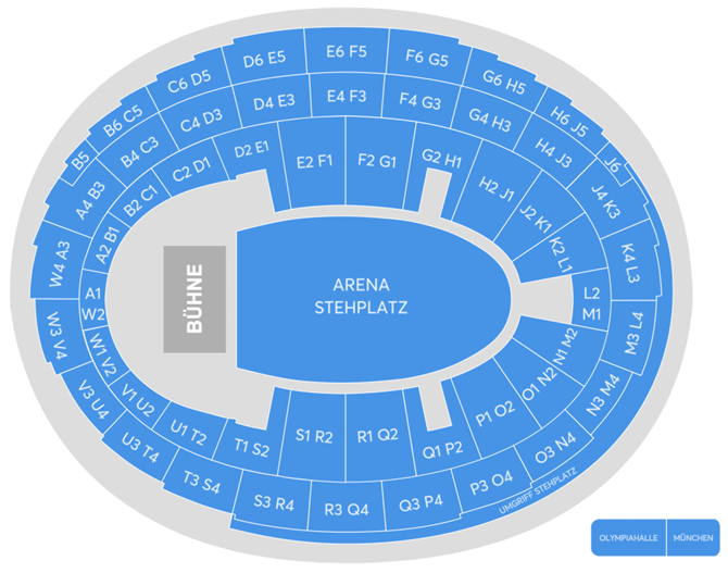 Saalplan - Olympiahalle