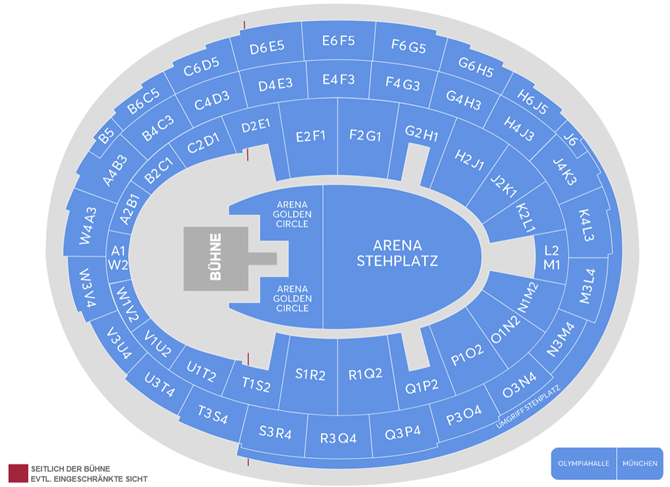 Saalplan für Xavier Naidoo nur zu Ansichtszwecken