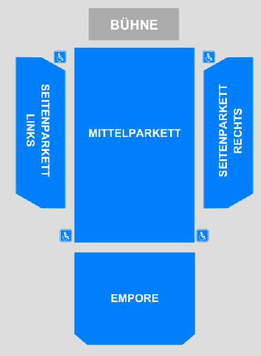 Saalplan für Amber Run nur zu Ansichtszwecken