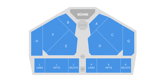 Saalplan für David Garrett nur zu Ansichtszwecken