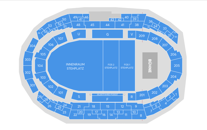 Saalplan - Hanns-Martin-Schleyer-Halle