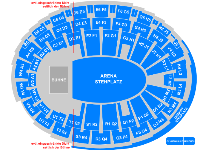 Plan de salle - Olympiahalle