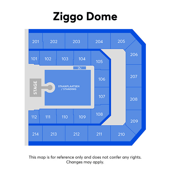 Zaalplan - Ziggo Dome