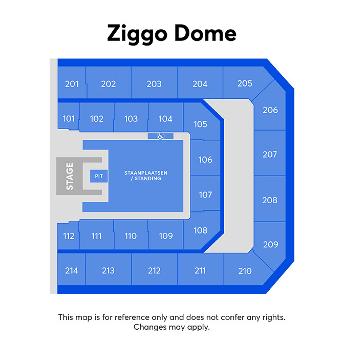 Zaalplan - Ziggo Dome